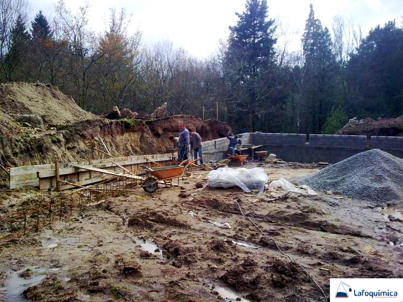 Fase construção piscina Pisão